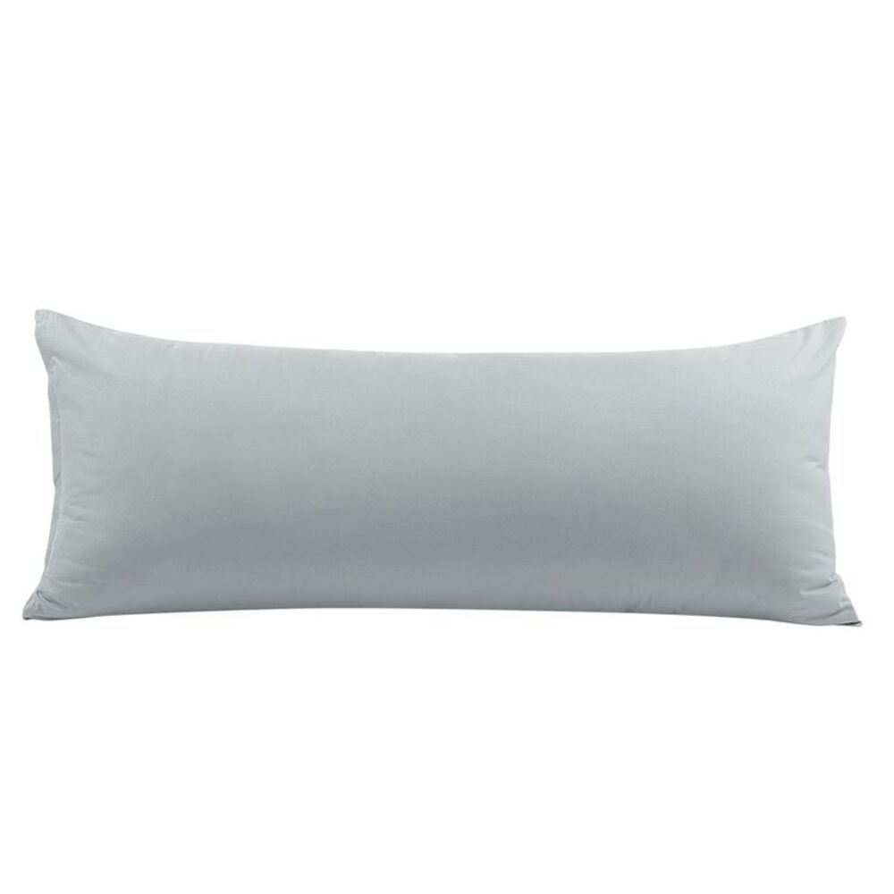 Body Pillowcase with Zipper Closure Microfiber 20"x48" Light Grey